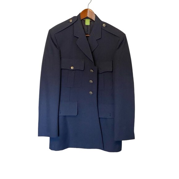 Patriot Blue Blazer Men's 40 Single Breasted 4 Brass Button Military Weintraub - Picture 1 of 10